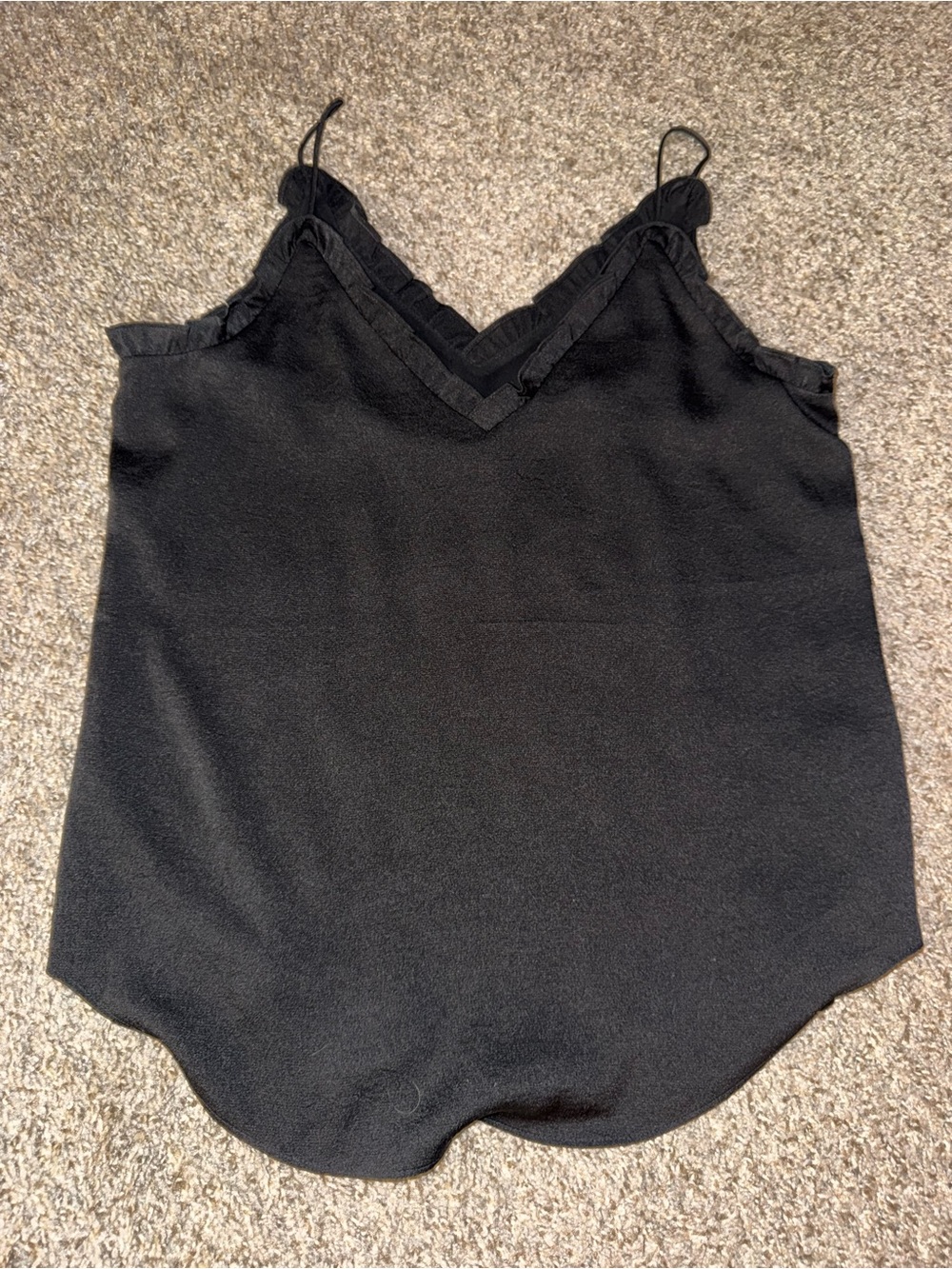 Express black ruffle tank size small